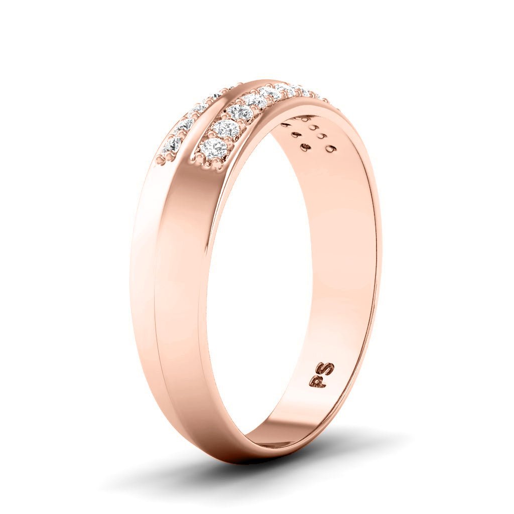 0.45 CT Round Cut Natural Diamonds - Wedding Band - Primestyle.com