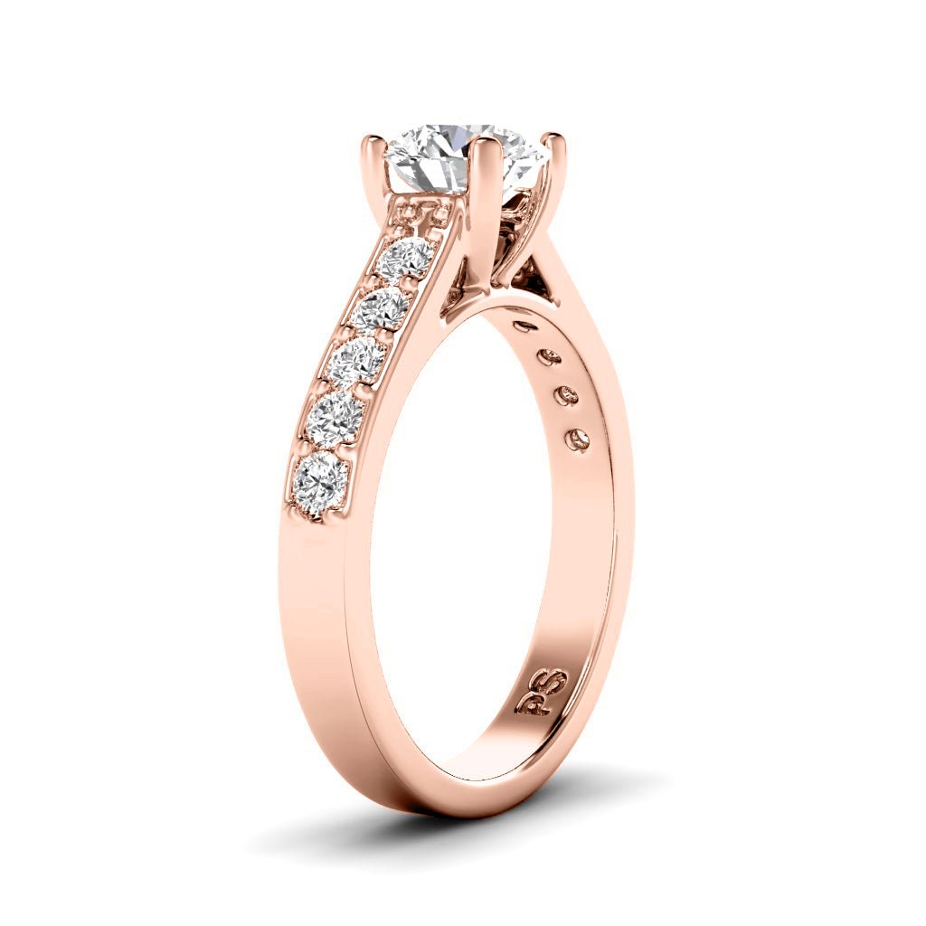 0.95-6.45 CT Round Cut Lab Grown Diamonds - Engagement Ring