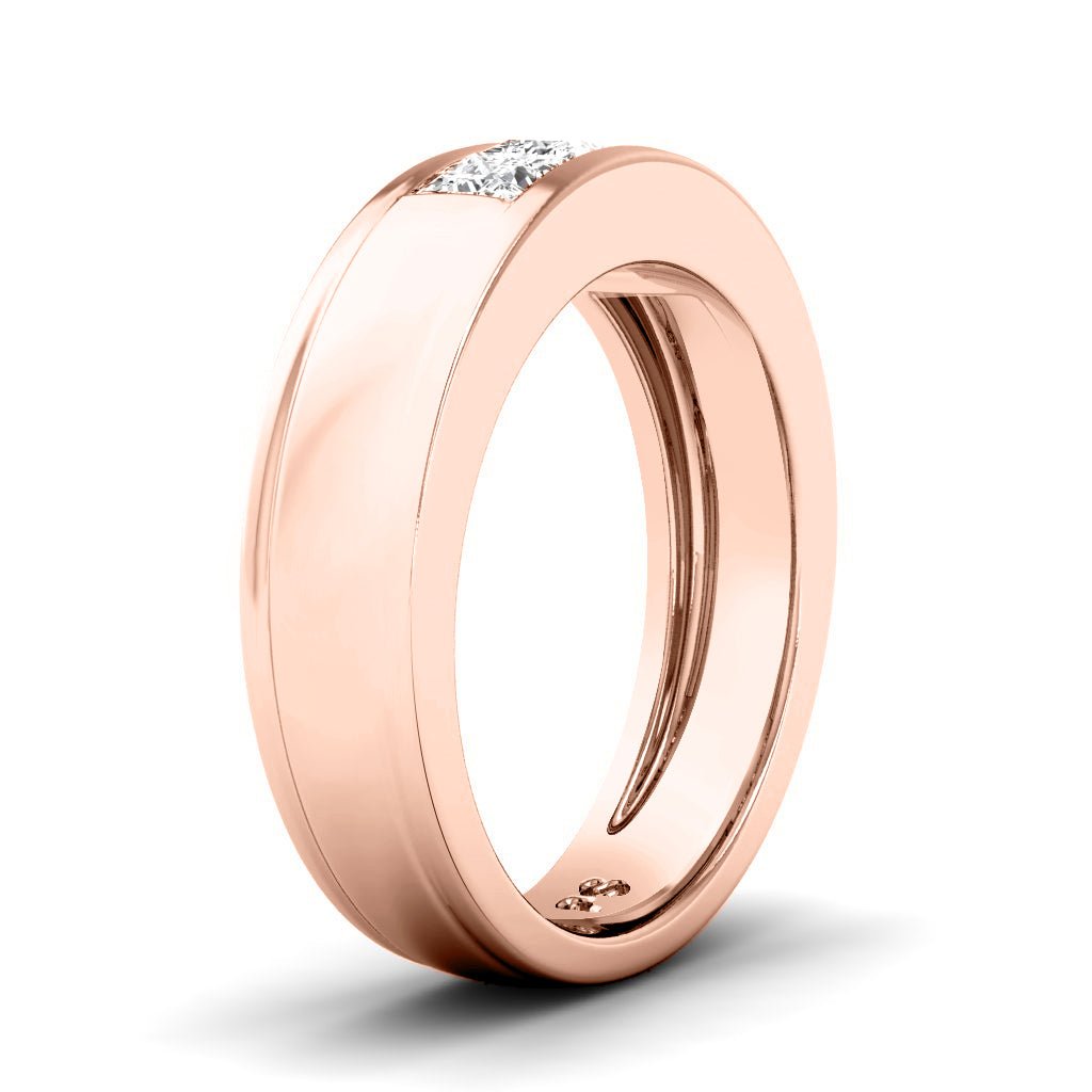 0.60 CT Princess Cut Lab Grown Diamonds - Wedding Band - Primestyle.com