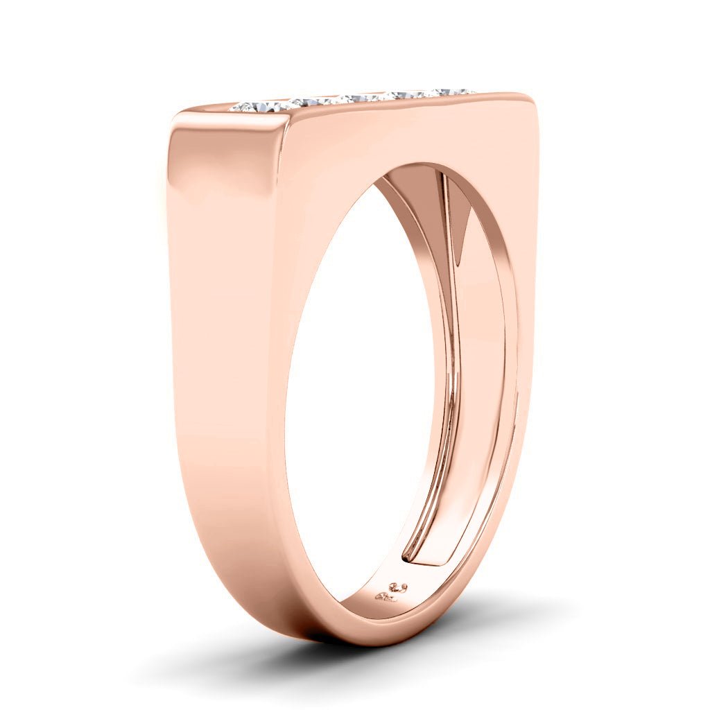 1.00 CT Round Cut Natural Diamonds - Mens Wedding Bands - Primestyle.com