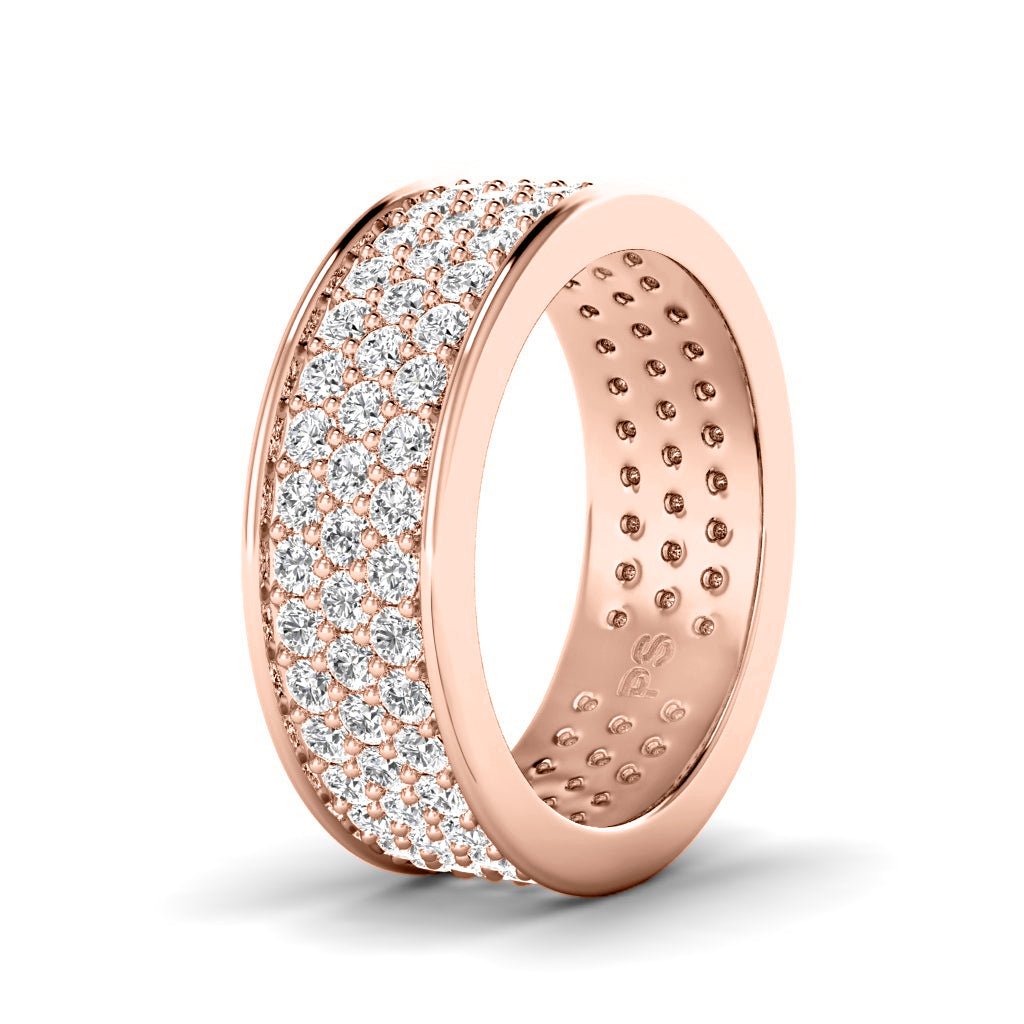 2.20 CT Round Cut Natural Diamonds - Eternity Rings