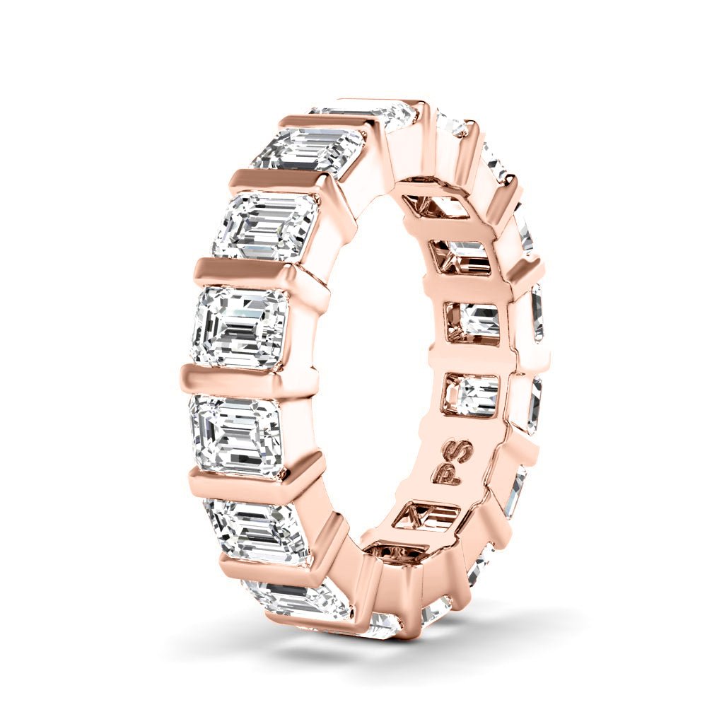5.50 CT Emerald Cut Natural Diamonds - Eternity Rings - Primestyle.com