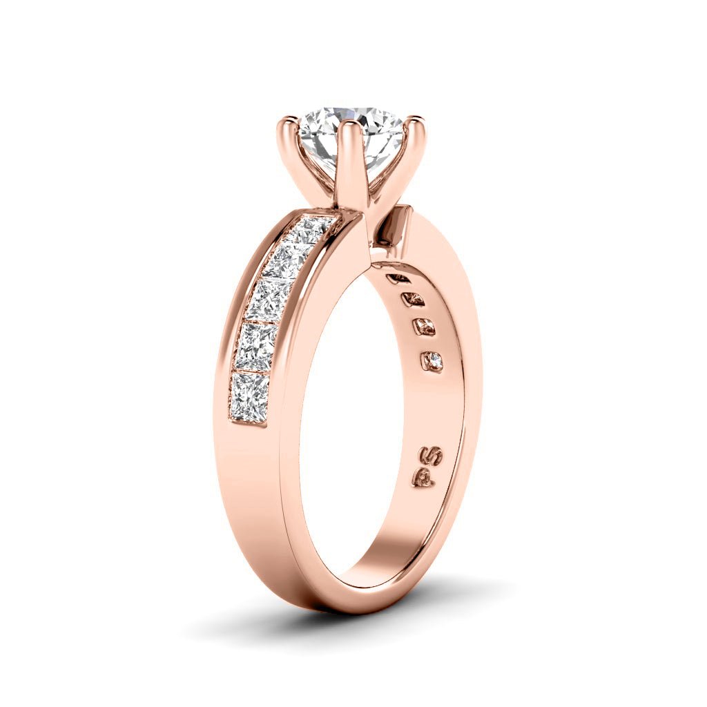 1.25 - 2.40 CT Princess & Round Cut Natural Diamonds - Engagement Ring - Primestyle.com