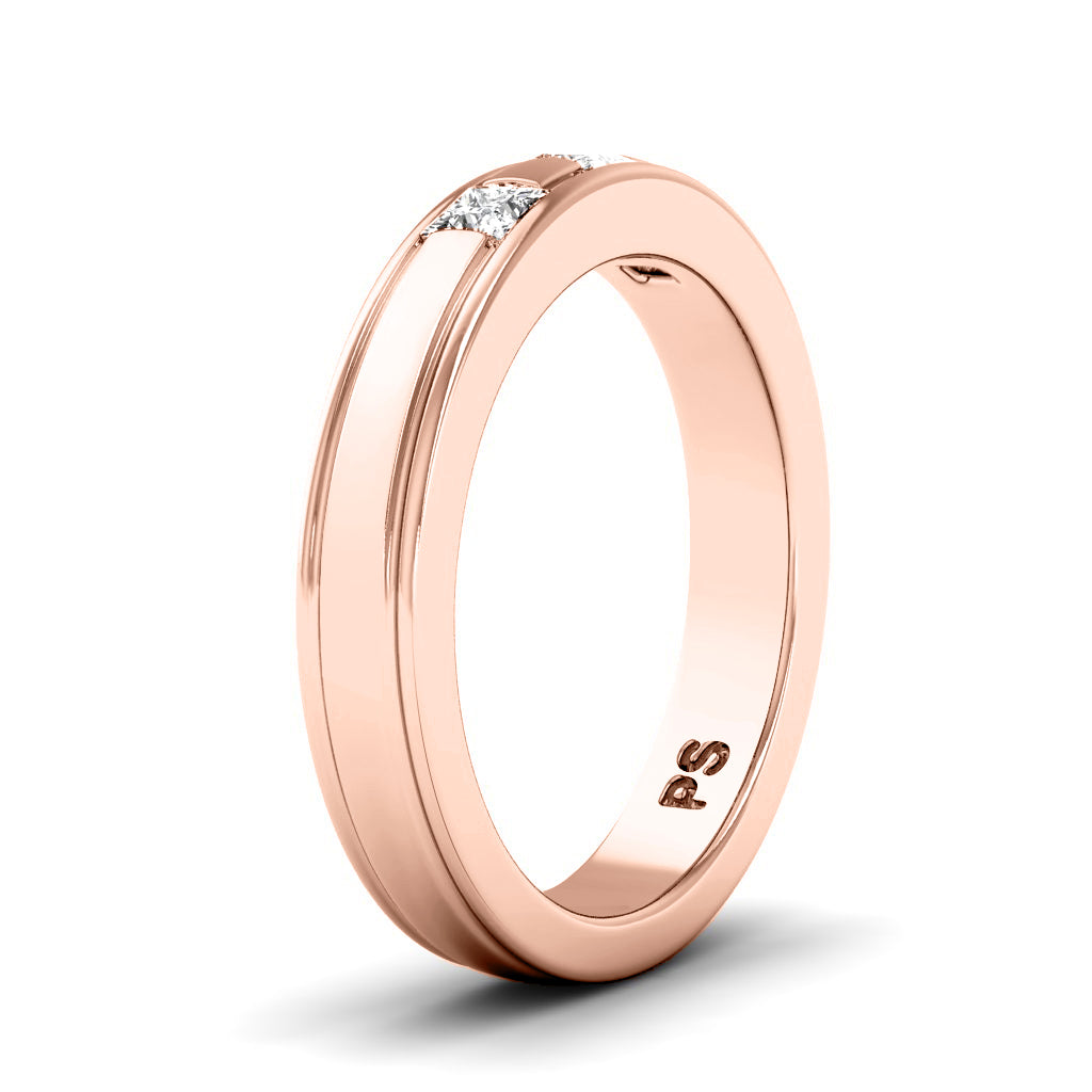 0.25 CT Princess Cut Lab Grown Diamonds - Wedding Band