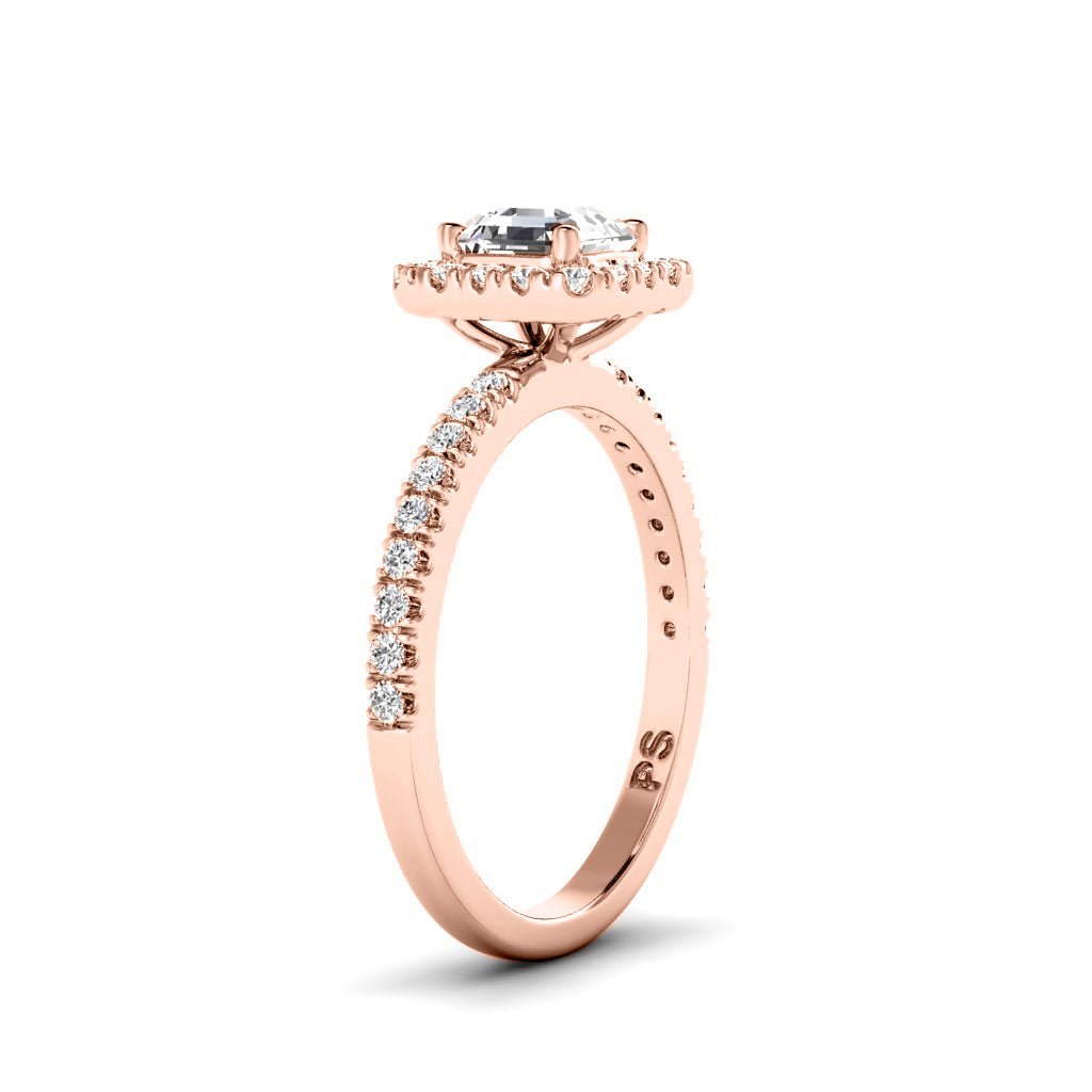 0.95-6.45 CT Ascher & Round Cut Lab Grown Diamonds - Engagement Ring