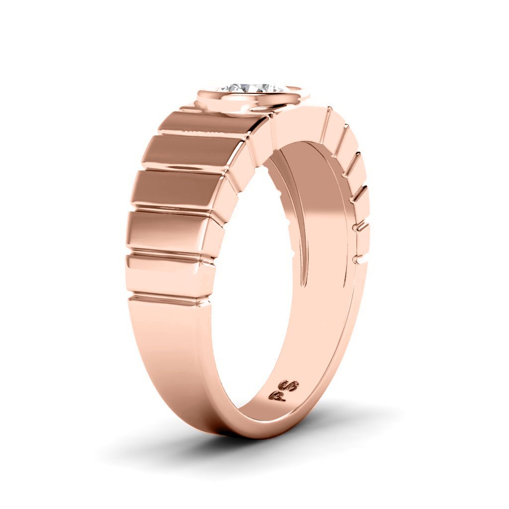 0.40 CT Round Cut Natural Diamonds - Mens Wedding Bands