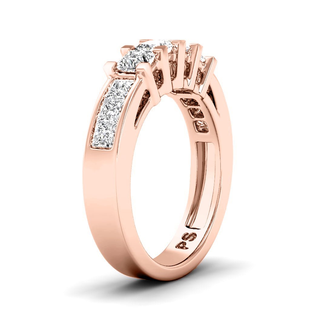 1.10 CT Princess Cut Natural Diamonds - Wedding Band