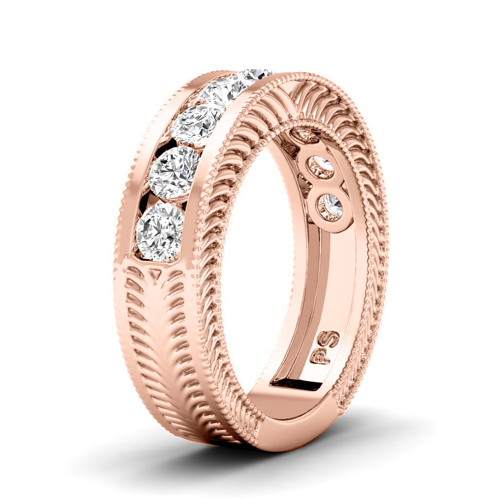 1.25 CT Round Cut Natural Diamonds - Wedding Band