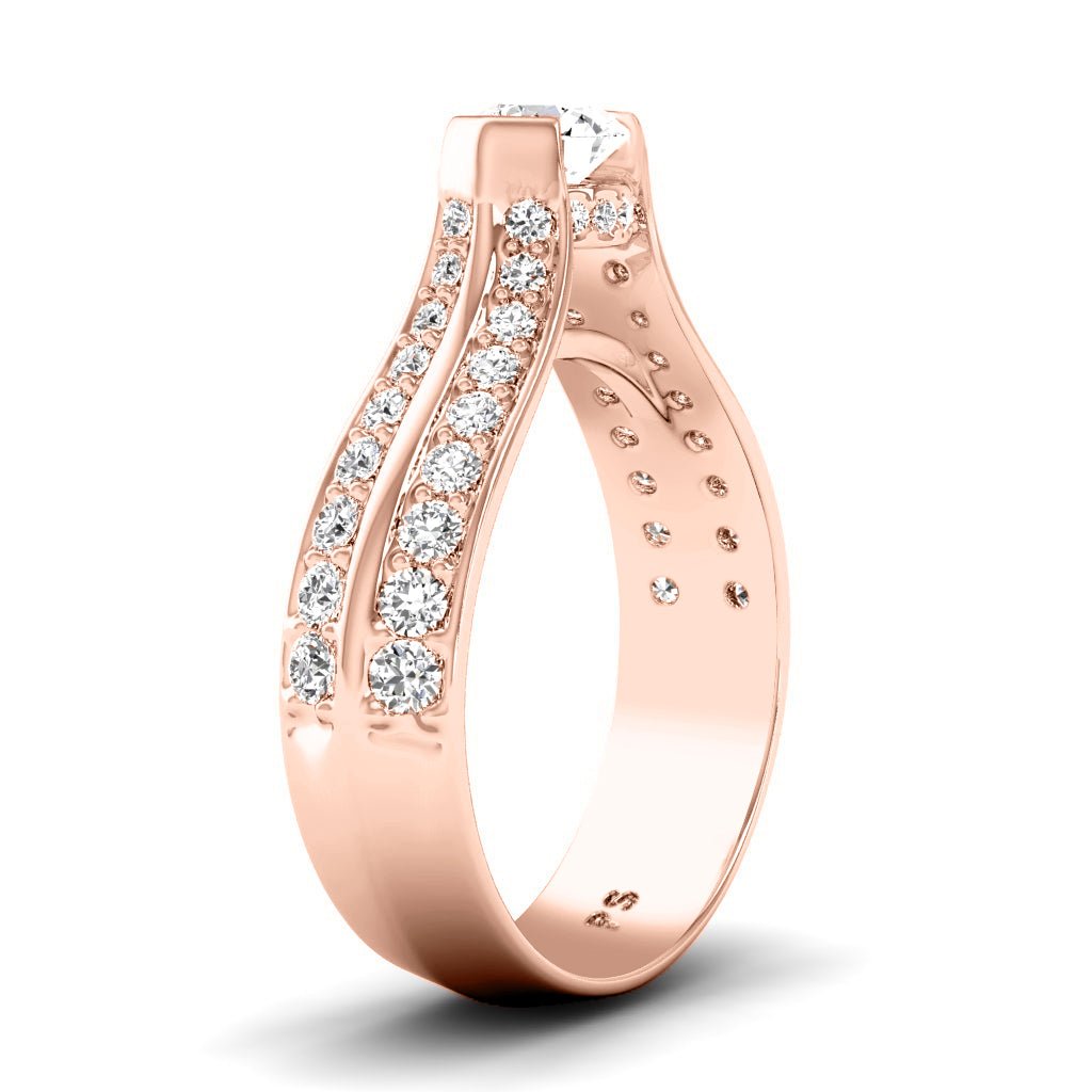 1.00-2.15 CT Round Cut Natural Diamonds - Engagement Ring