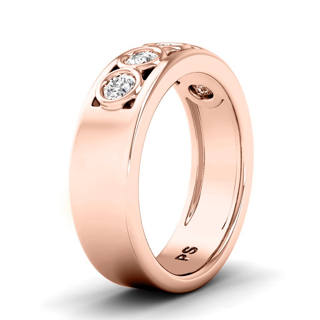 0.45 CT Round Cut Natural Diamonds - Wedding Band - Primestyle.com
