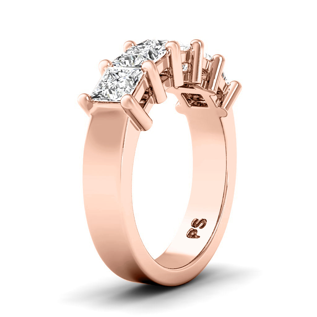 1.70 CT Princess Cut Natural Diamonds - Wedding Band