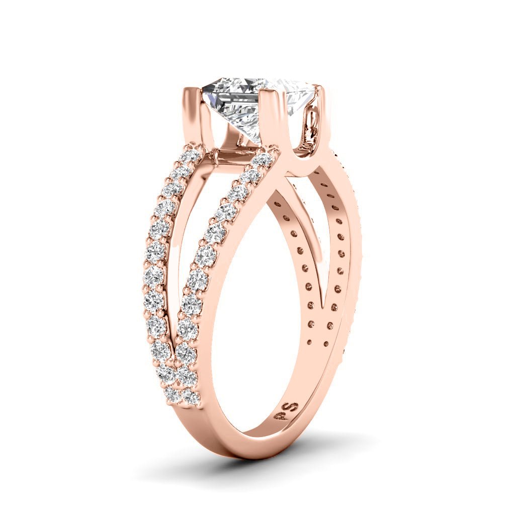 1.00-6.50 CT Princess & Round Cut Lab Grown Diamonds - Engagement Ring