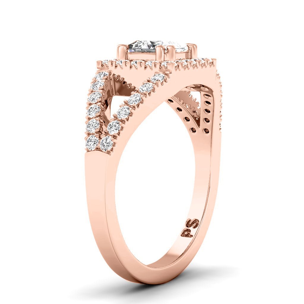 0.95 - 6.45 CT Princess & Round Cut Diamonds - Engagement Ring - Primestyle.com