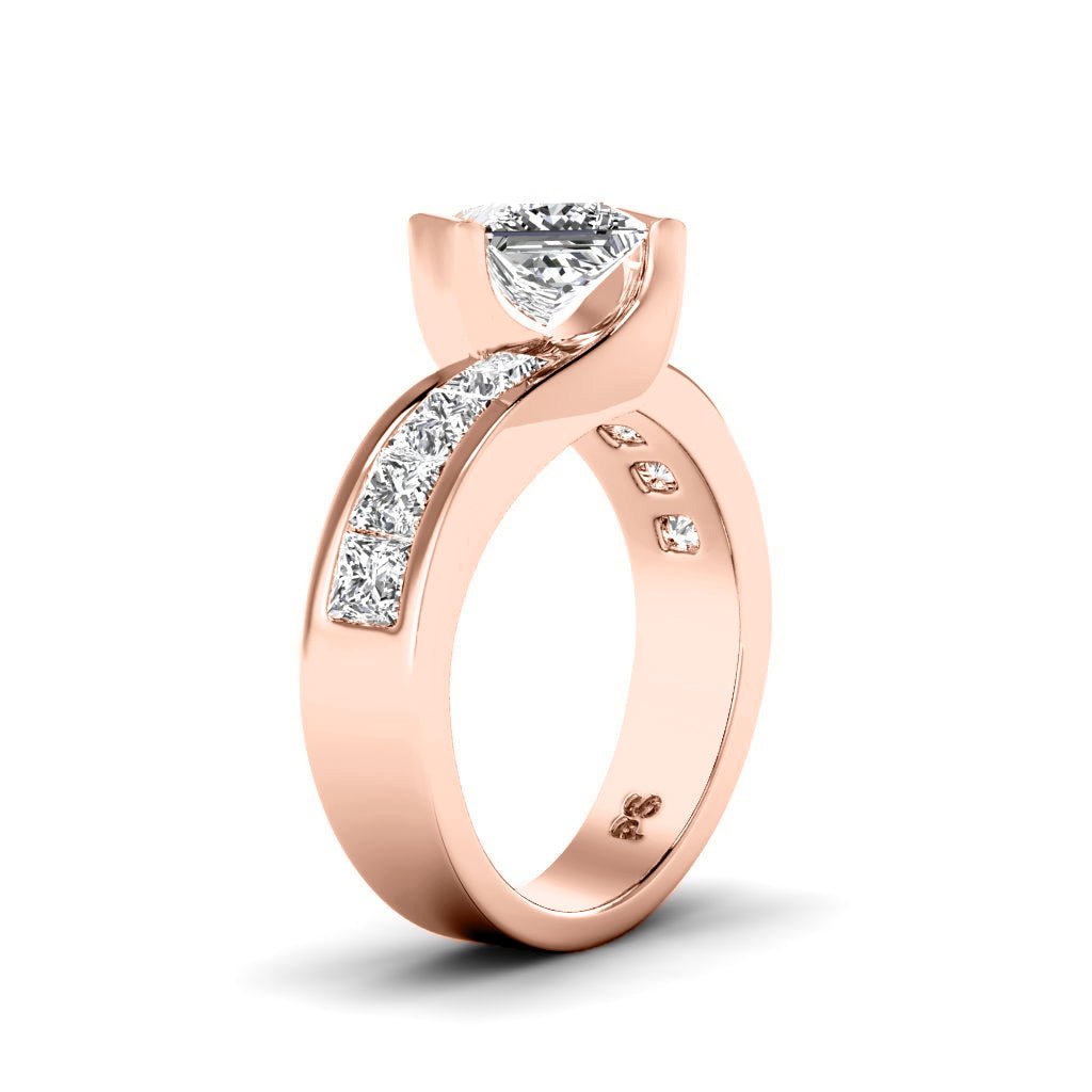 1.95 - 3.10 CT Princess Cut Natural Diamonds - Engagement Ring - Primestyle.com