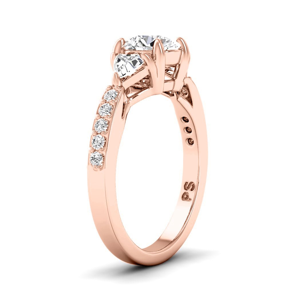 0.95-2.10 CT Round & Triangle Cut Natural Diamonds - Engagement Ring