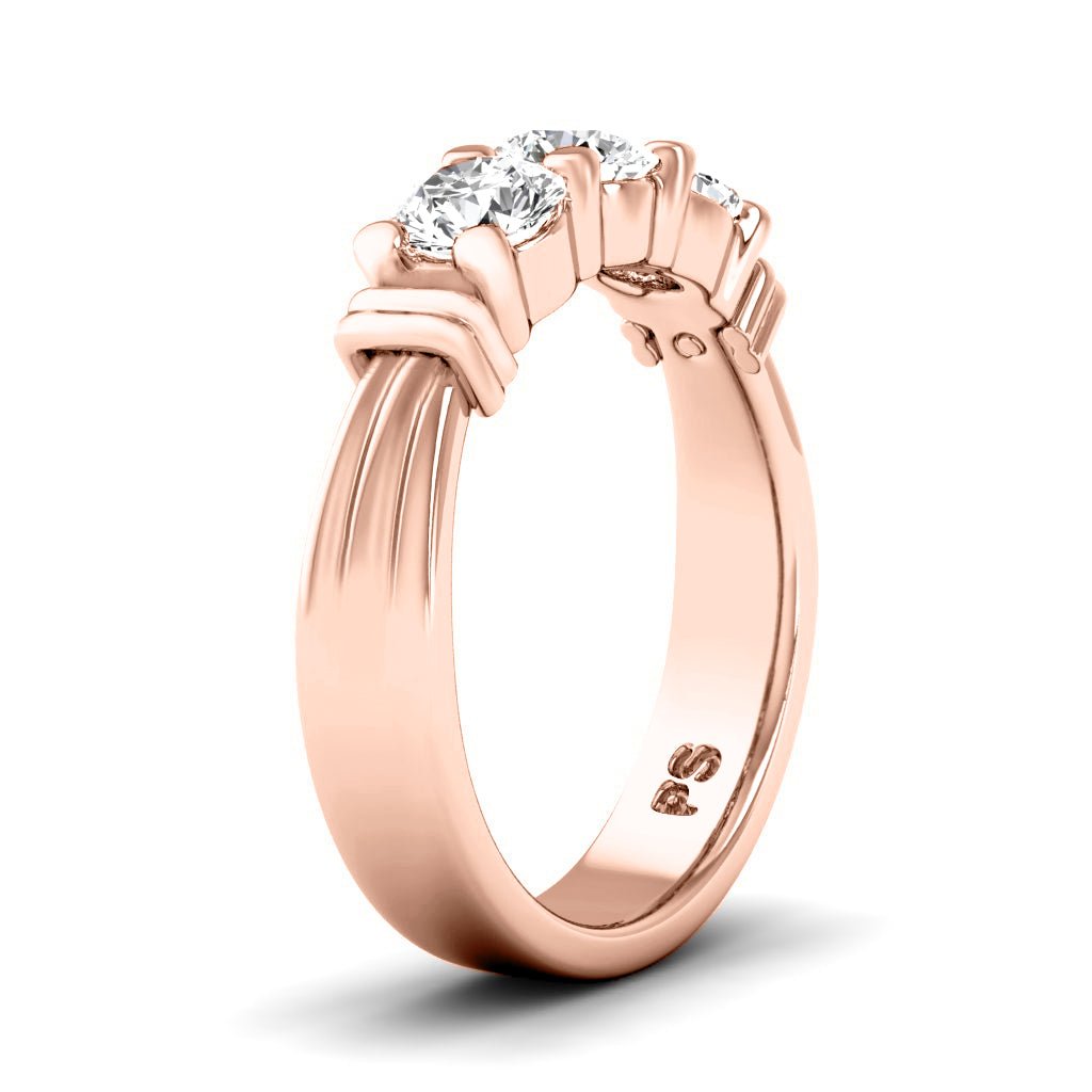 0.70 CT Round Cut Natural Diamonds - Wedding Band