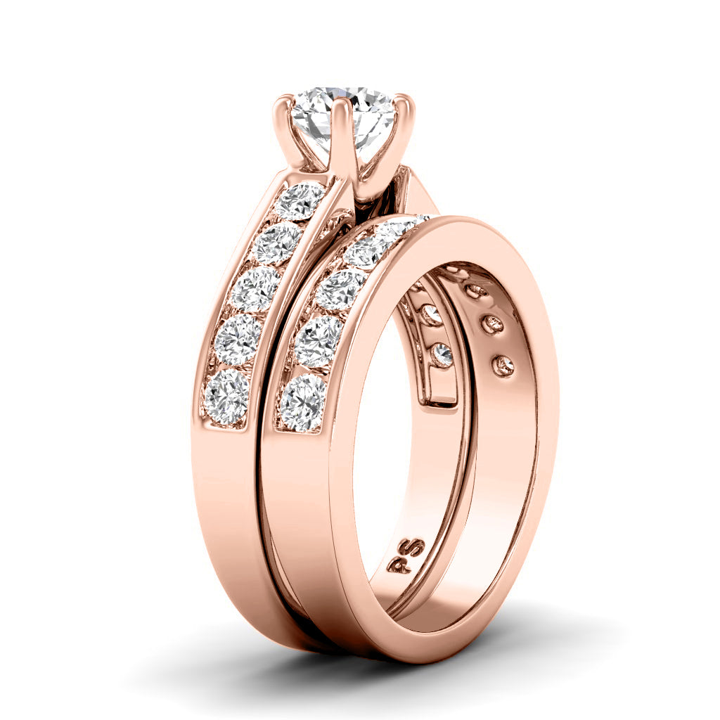 1.95-4.45 CT Round & Princess Cut Lab Grown Diamonds - Bridal Set