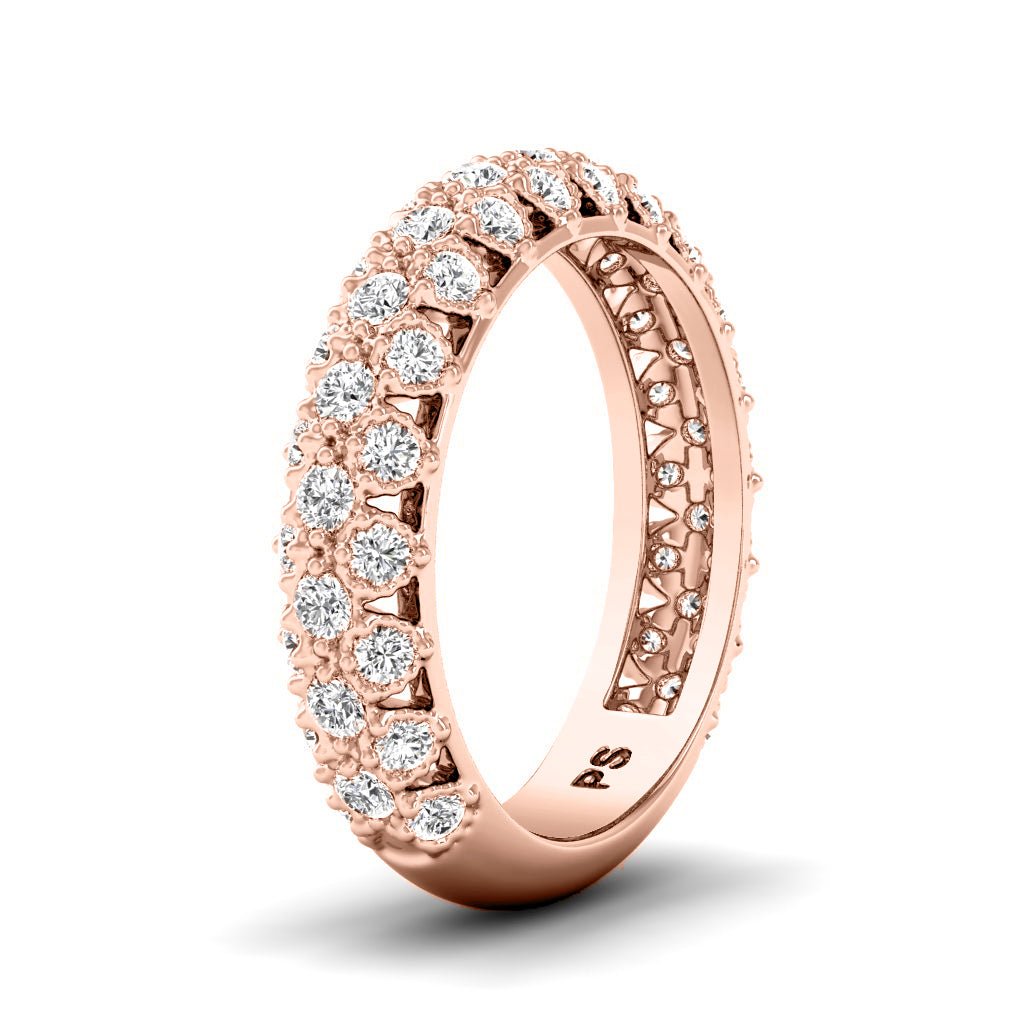 1.50 CT Round Cut Natural Diamonds - Wedding Band