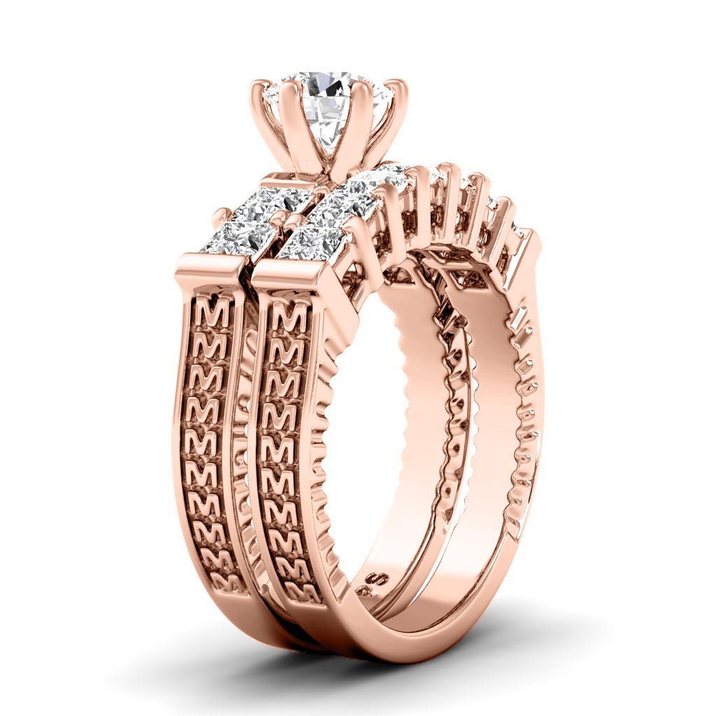 1.90 - 7.40 CT Princess Cut Diamonds - Bridal Set - Primestyle.com