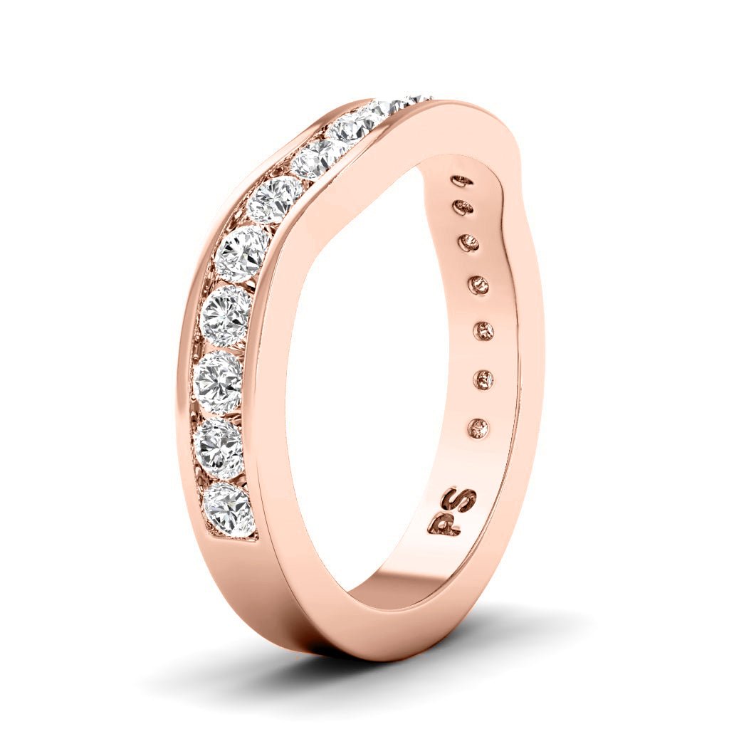 0.45 CT Round Cut Natural Diamonds - Wedding Band