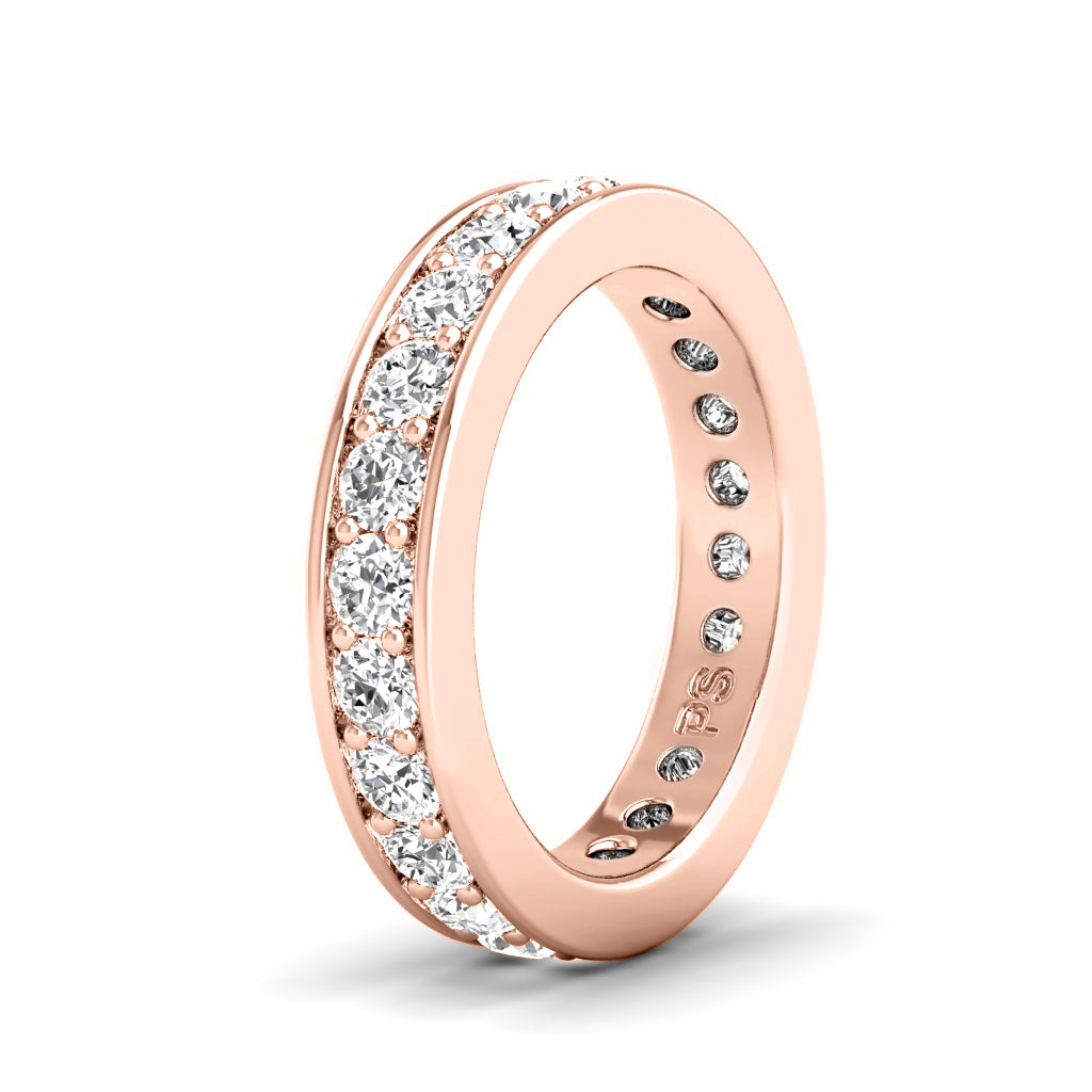 1.25-4.00 CT Round Cut Diamonds - Eternity Ring