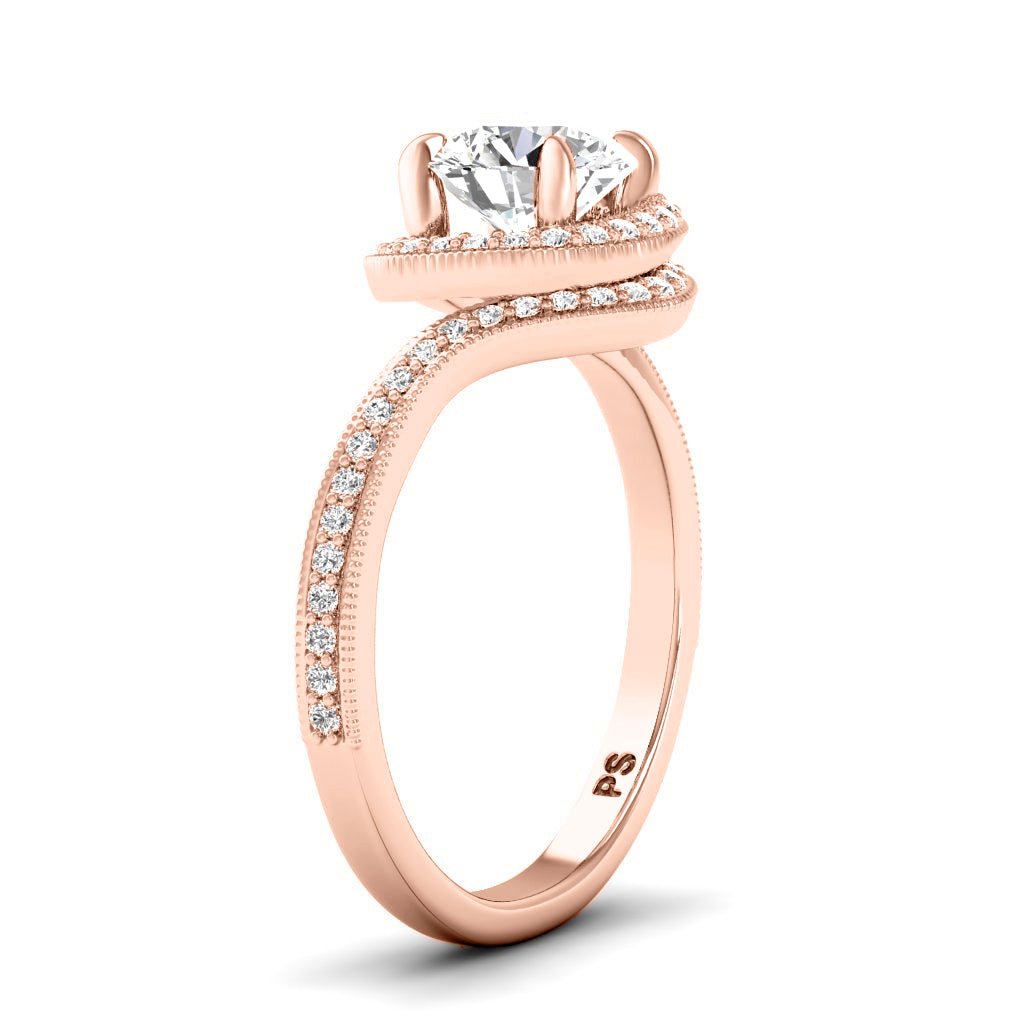 0.75-6.25 CT Round Cut Lab Grown Diamonds - Engagement Ring
