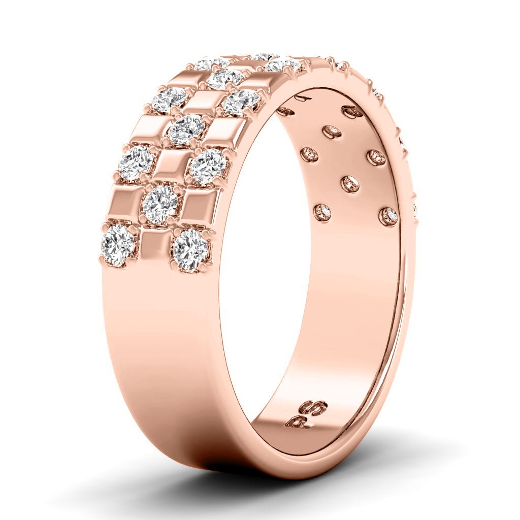 0.80 CT Round Cut Natural Diamonds - Mens Wedding Bands