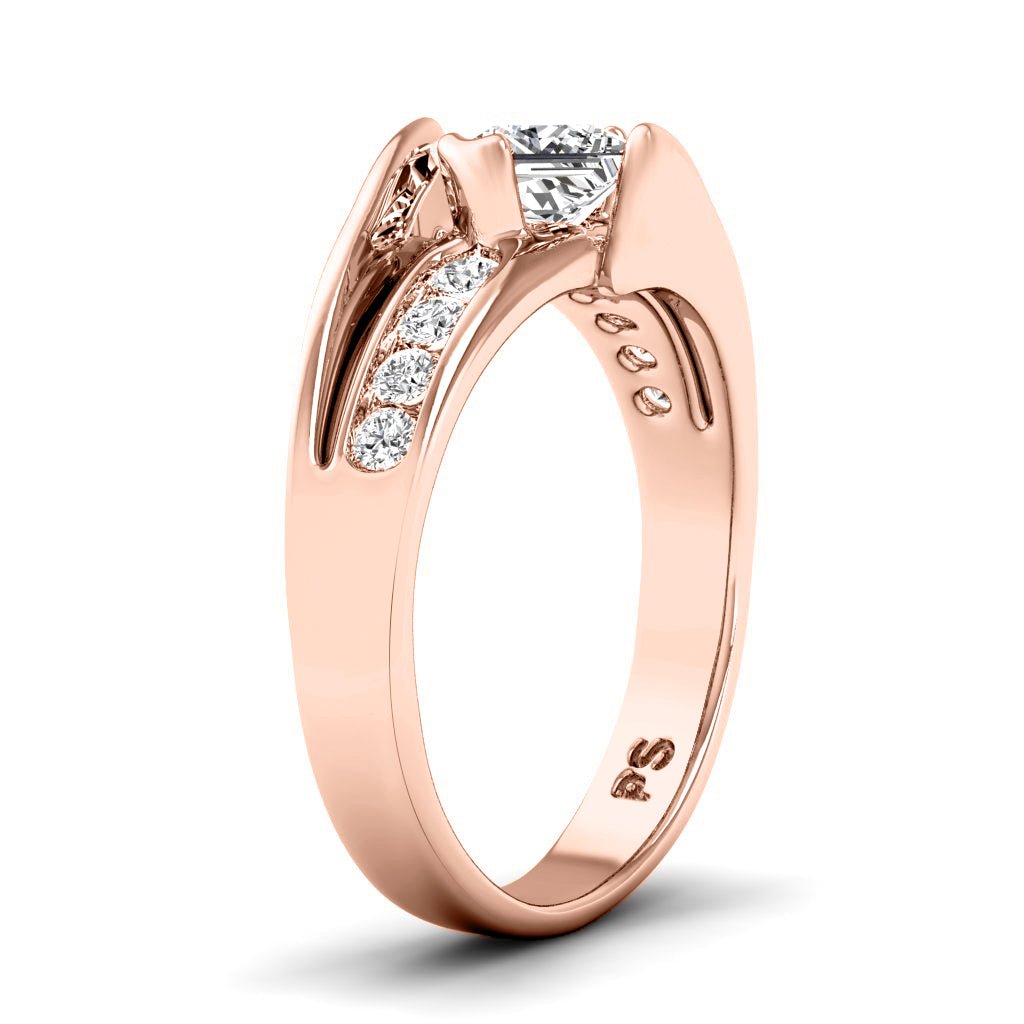 0.75-6.25 CT Princess & Round Cut Lab Grown Diamonds - Engagement Ring