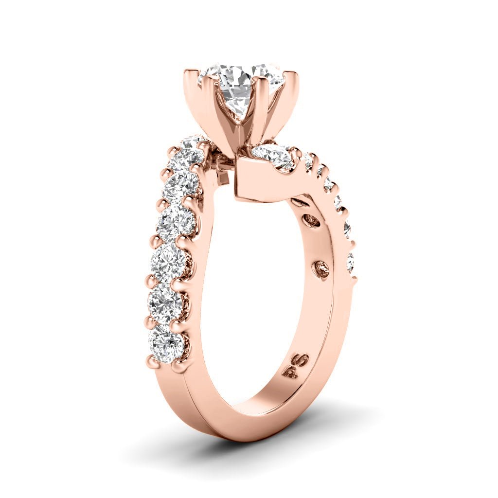 1.80 - 7.30 CT Emerald & Round Cut Diamonds - Engagement Ring - Primestyle.com