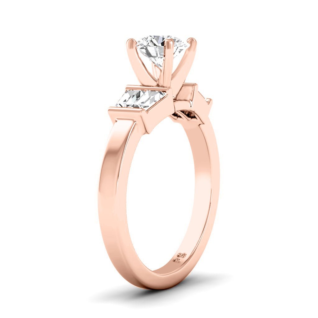 0.90 - 6.40 CT Round & Taper Cut Diamonds - Engagement Ring - Primestyle.com