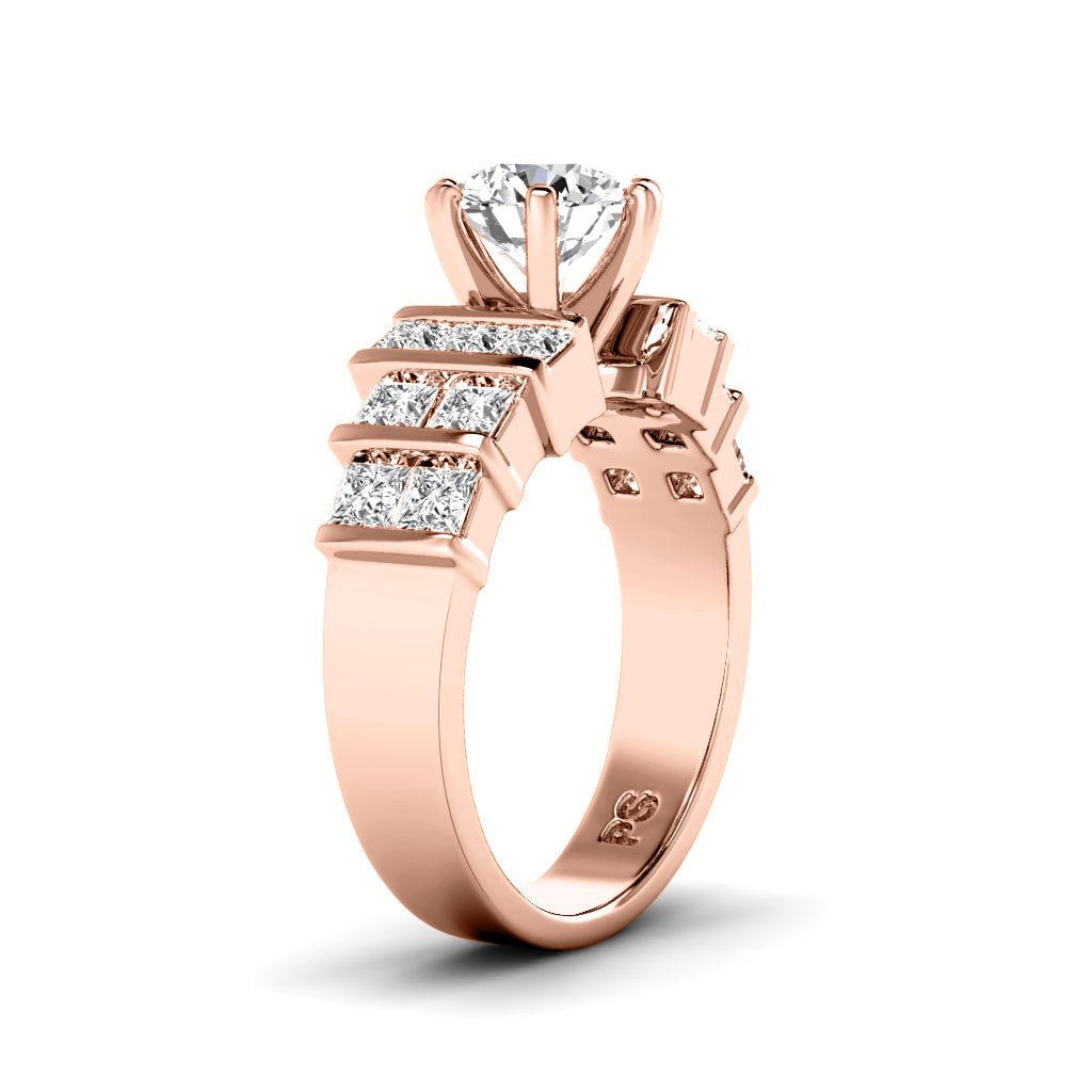 1.70 - 7.20 CT Princess & Round Cut Diamonds - Engagement Ring - Primestyle.com