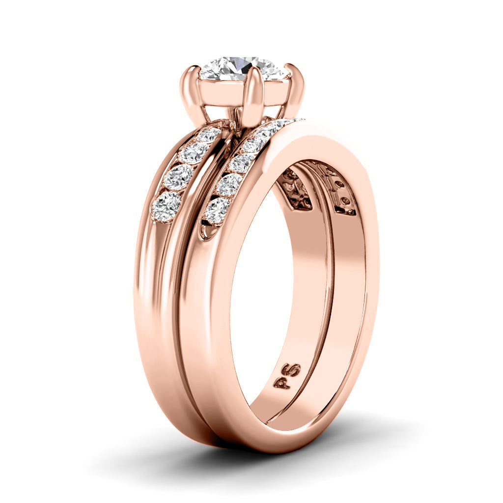 0.90-2.05 CT Round Cut Diamonds - Bridal Set