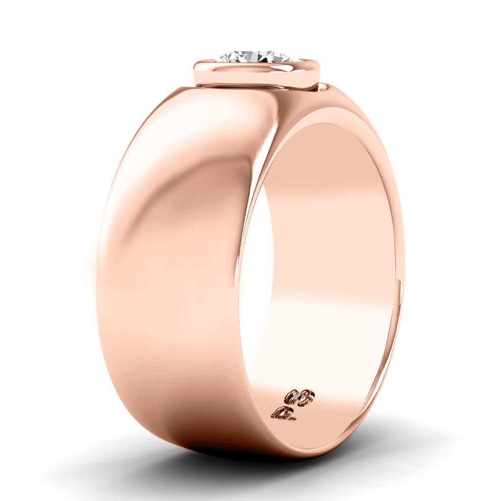 0.70 CT Round Cut Natural Diamonds - Mens Wedding Bands