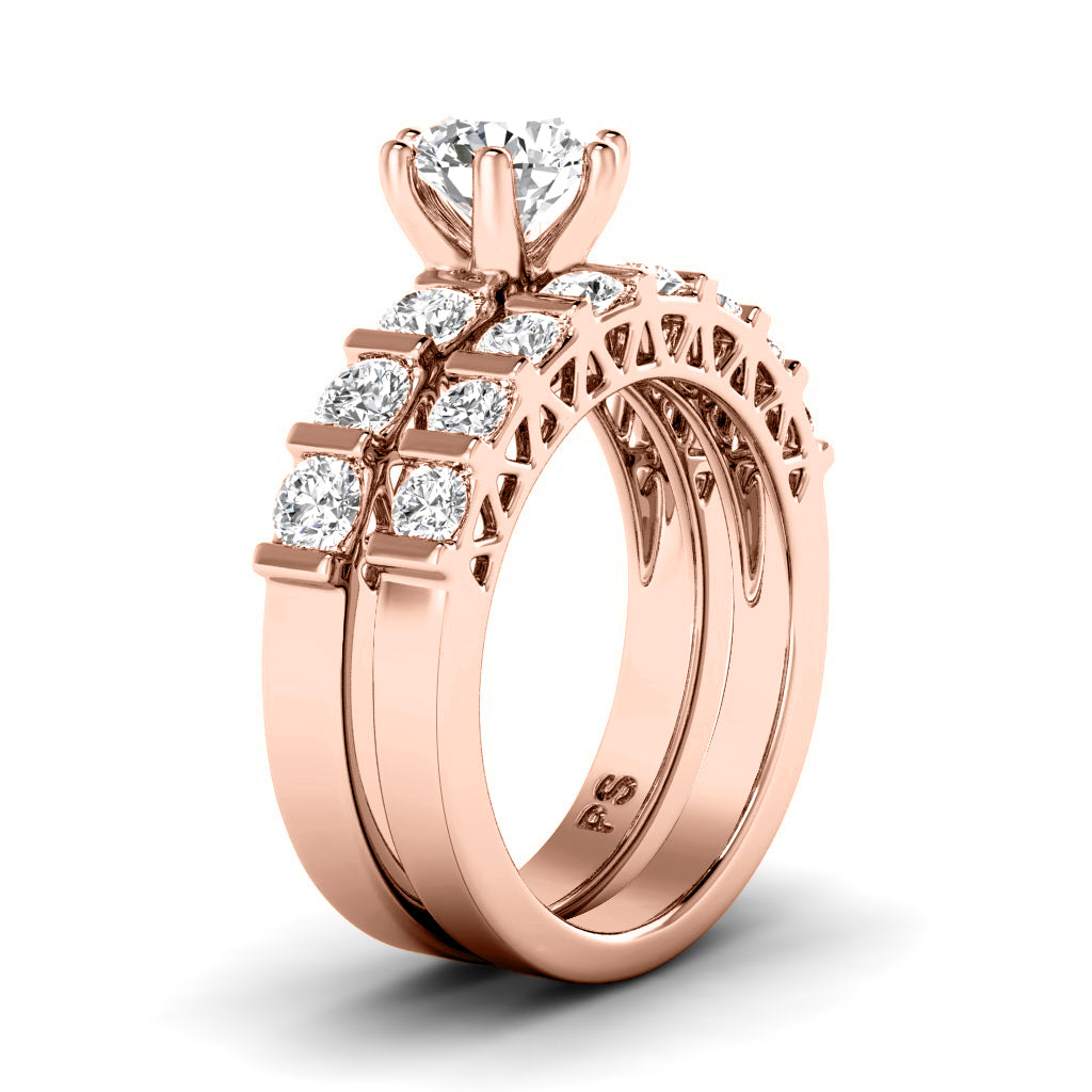 1.45-2.60 CT Round Cut Natural Diamonds - Bridal Set