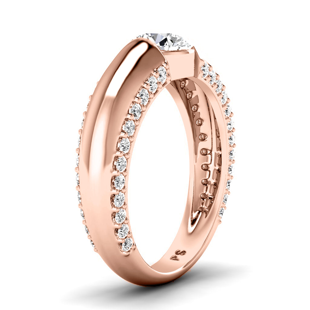 1.00-2.15 CT Round Cut Natural Diamonds - Engagement Ring