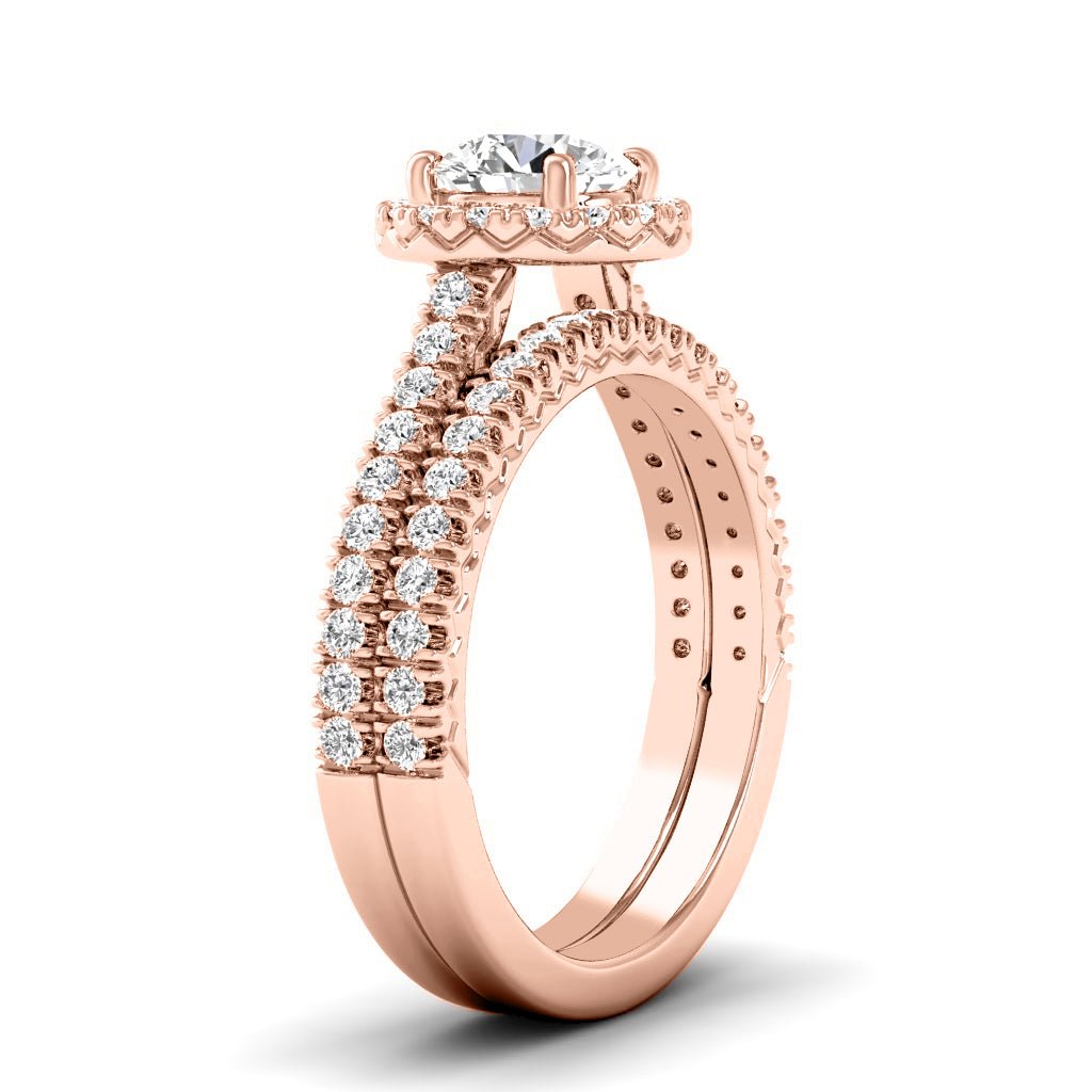 1.05 - 2.20 CT Round Cut Natural Diamonds - Bridal Set - Primestyle.com