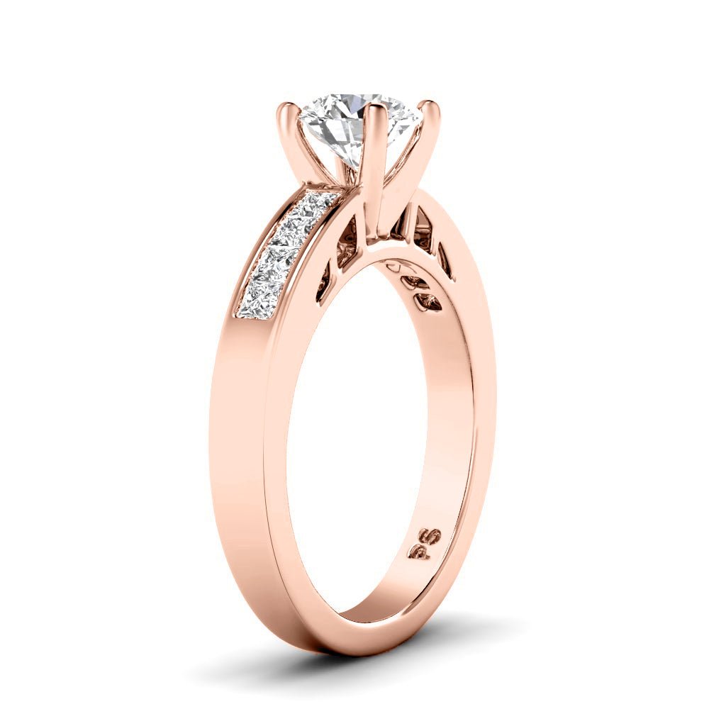 1.00-6.50 CT Princess & Round Cut Lab Grown Diamonds - Engagement Ring