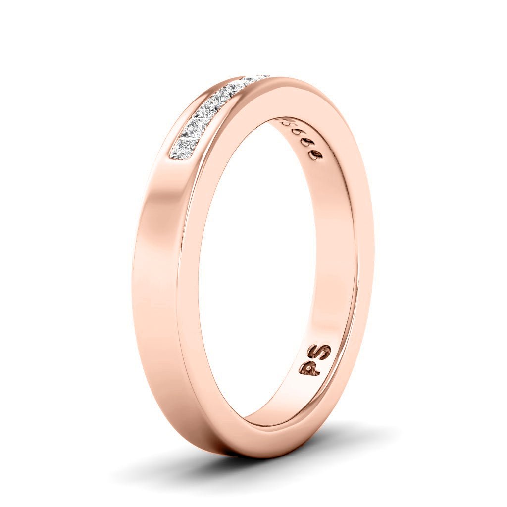 0.25 CT Princess Cut Natural Diamonds - Wedding Band