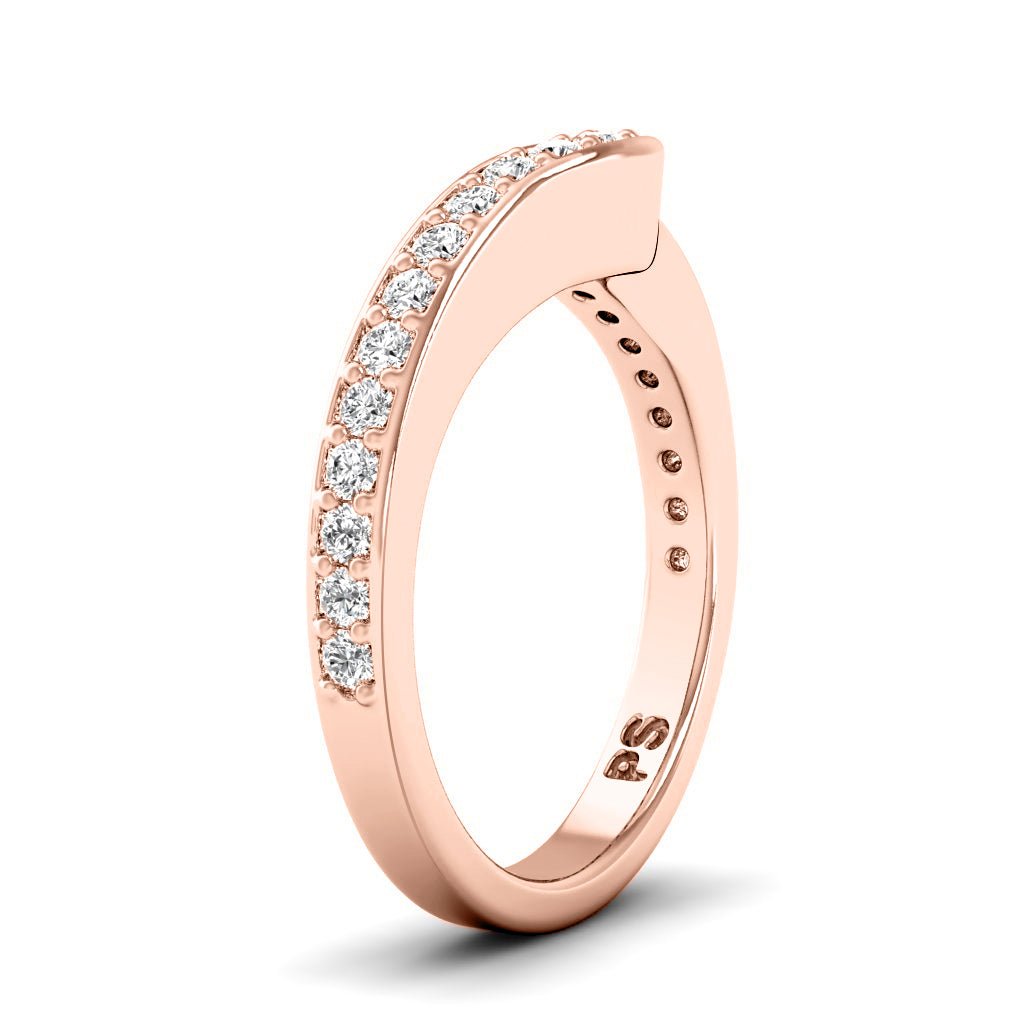 0.45 CT Round Cut Natural Diamonds - Wedding Band - Primestyle.com