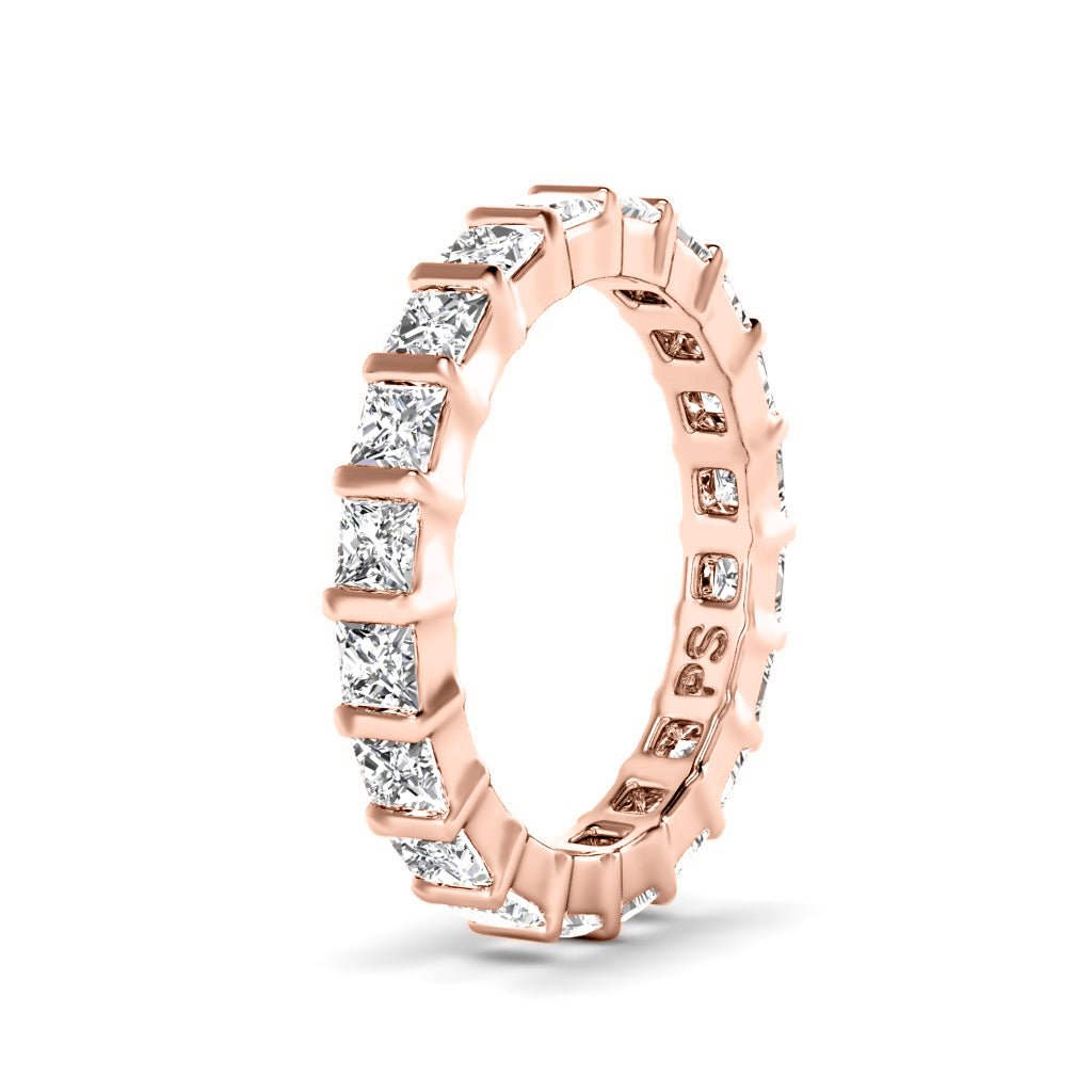 2.50 CT Princess Cut Natural Diamonds - Eternity Rings - Primestyle.com