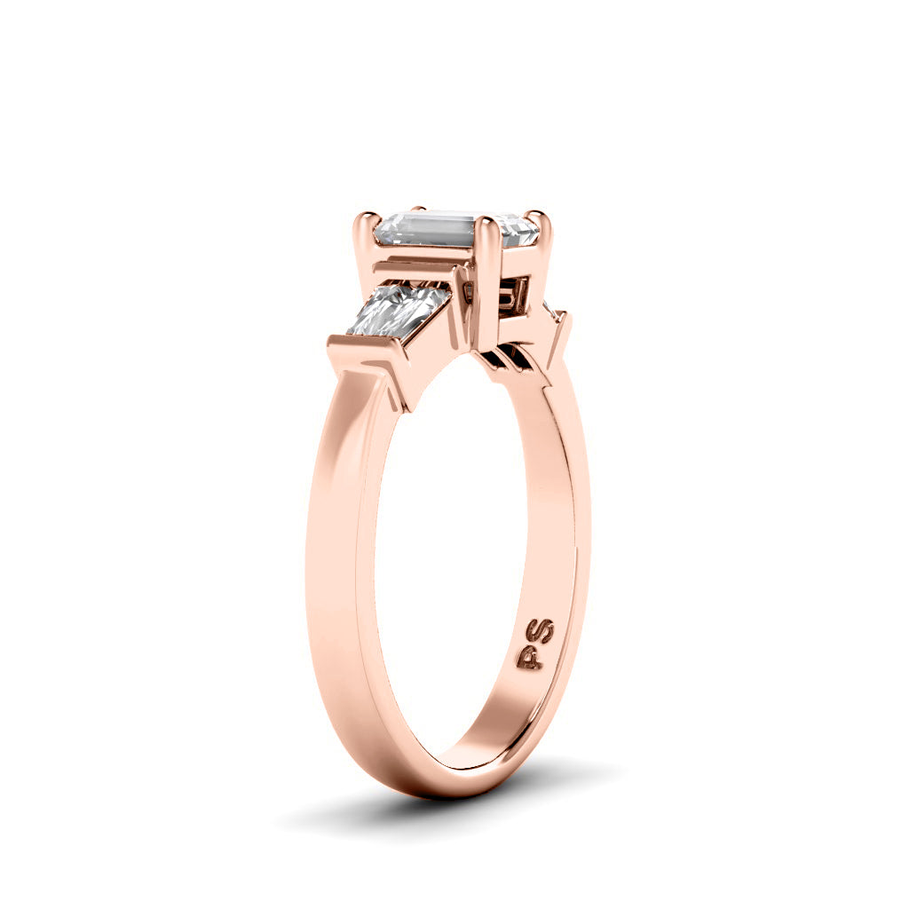 0.75-1.90 CT Taper & Emerald Cut Diamonds - Engagement Ring