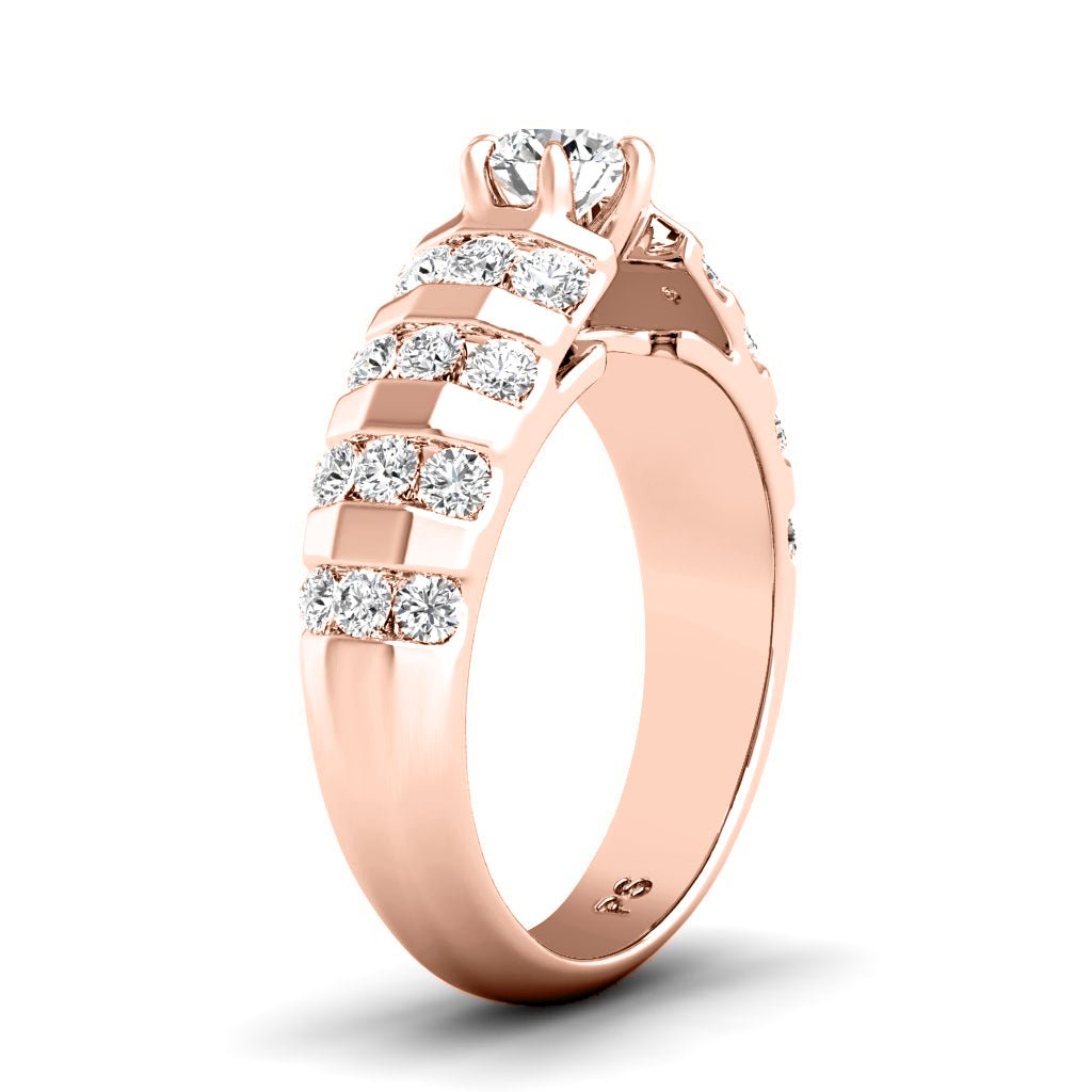 1.10-2.25 CT Round Cut Natural Diamonds - Engagement Ring