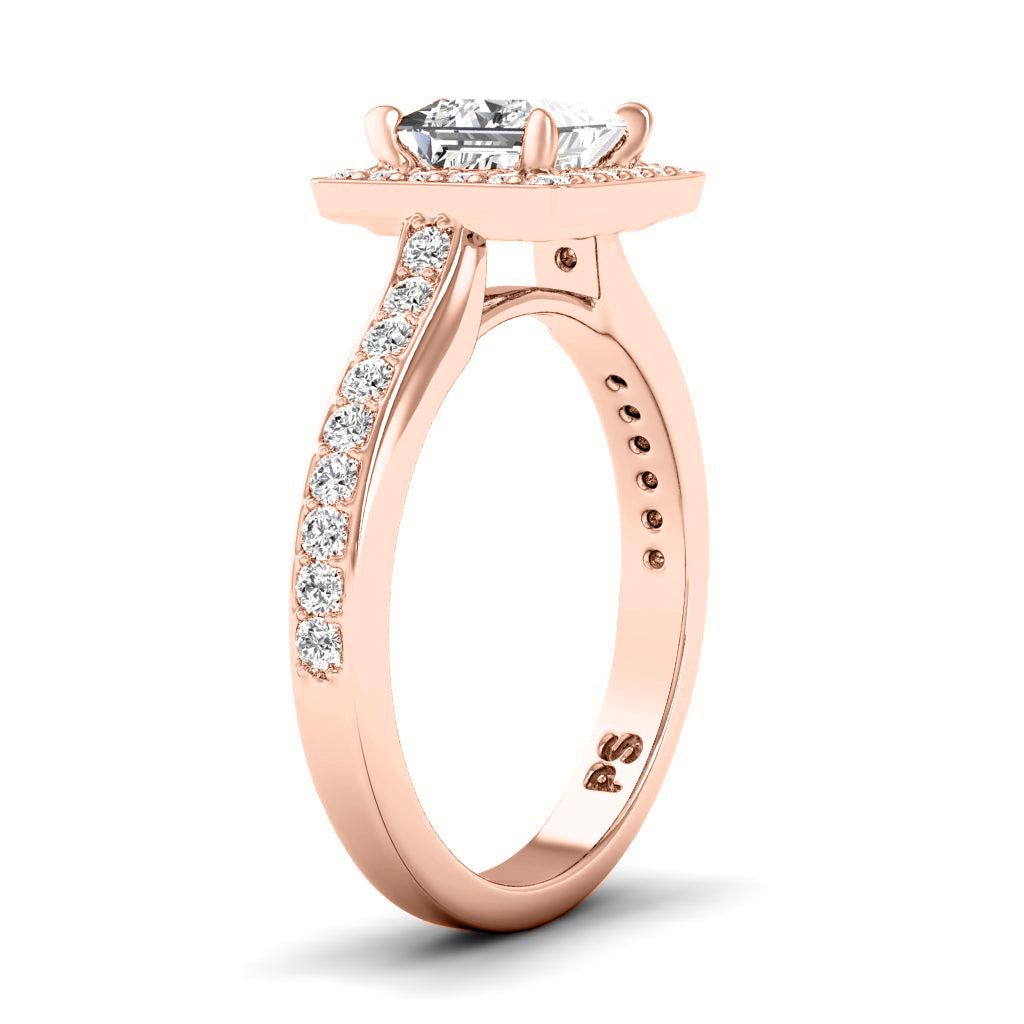 0.75-1.90 CT Round & Princess Cut Diamonds - Engagement Ring