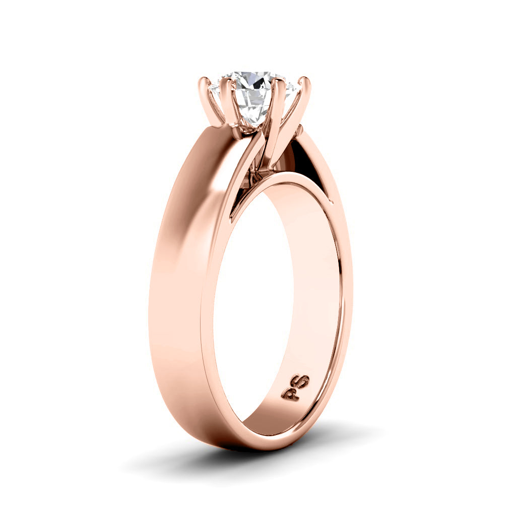 0.50-3.00 CT Round Cut Lab Grown Diamonds - Solitaire Ring