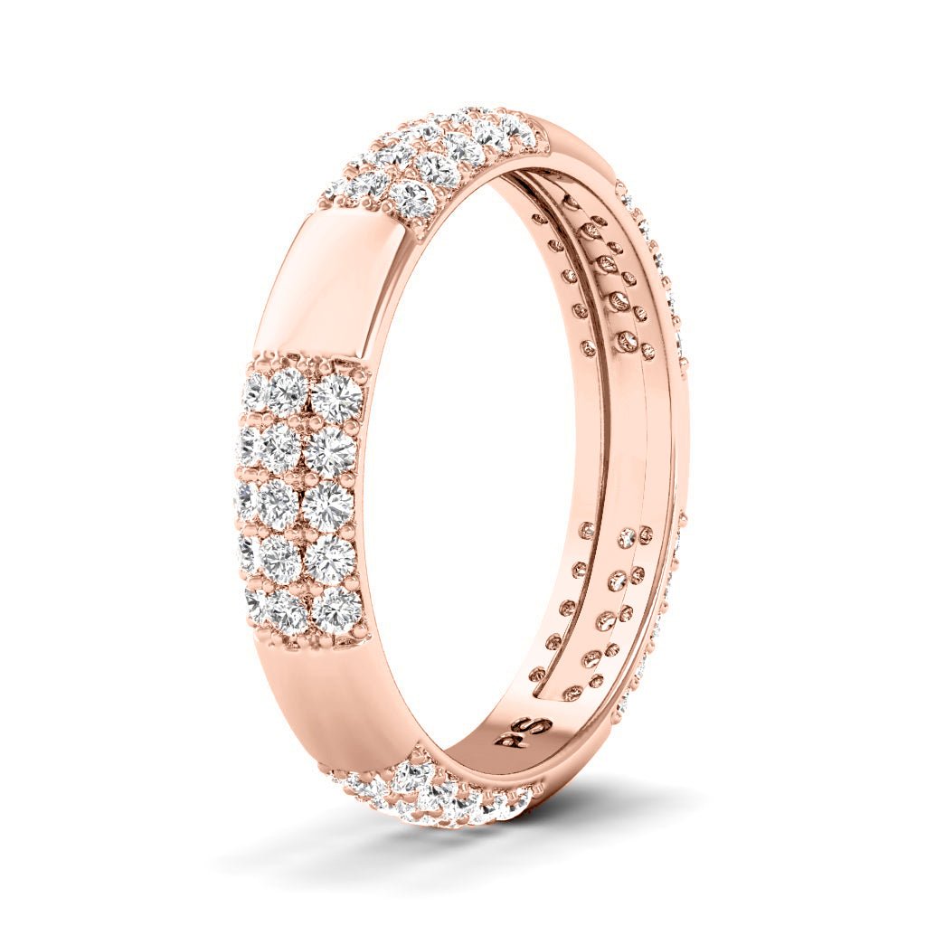 1.00 CT Round Cut Natural Diamonds - Wedding Band
