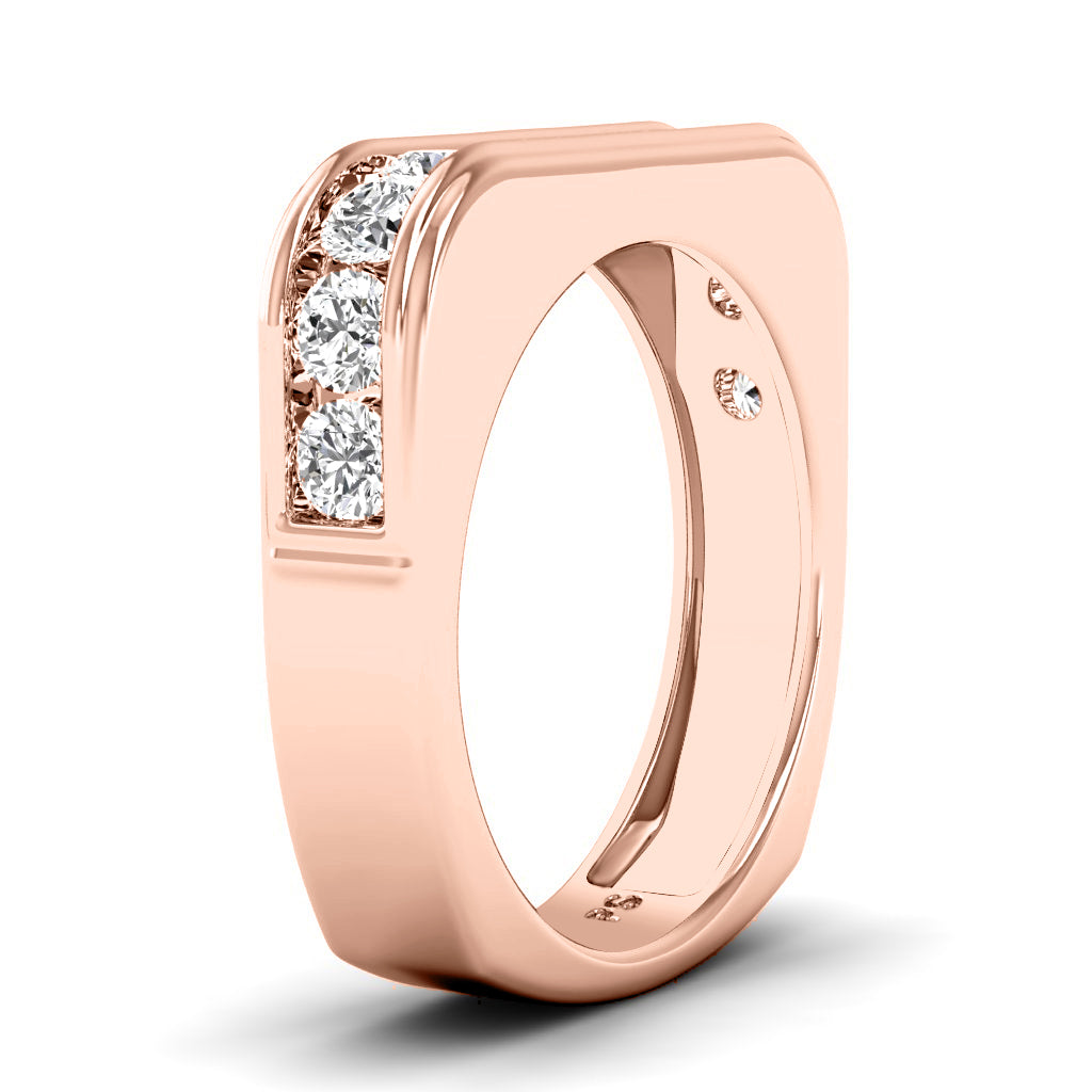 1.50 CT Round Cut Lab Grown Diamonds - Mens Wedding Band