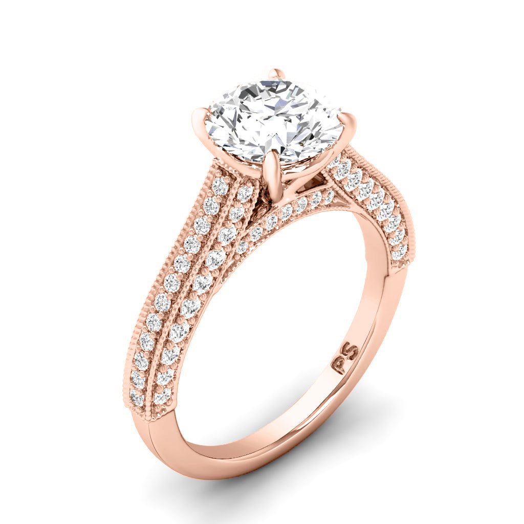1.15-6.65 CT Round Cut Lab Grown Diamonds - Engagement Ring