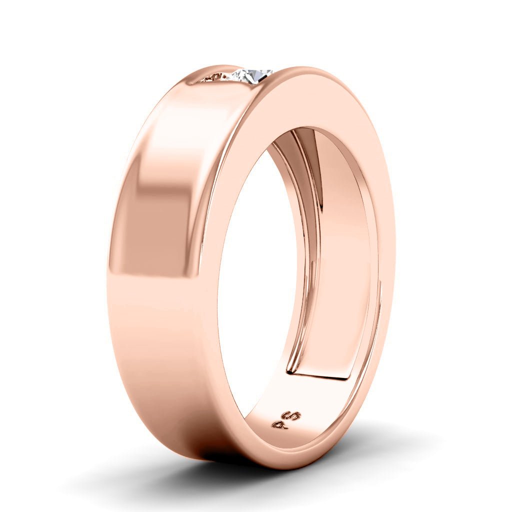 0.35 CT Round Cut Natural Diamonds - Mens Wedding Bands - Primestyle.com