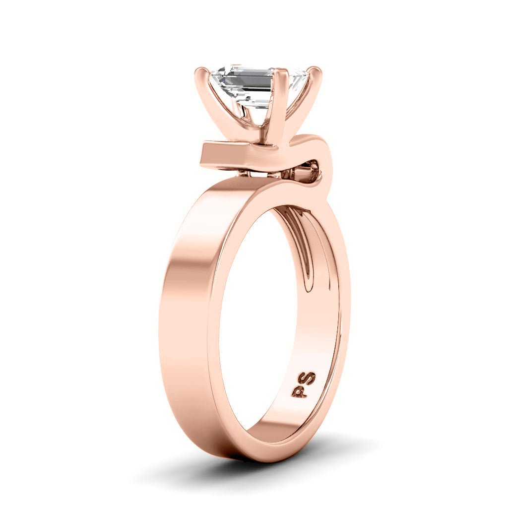 0.45 - 1.60 CT Emerald & Princess Cut Natural Diamonds - Engagement Ring - Primestyle.com