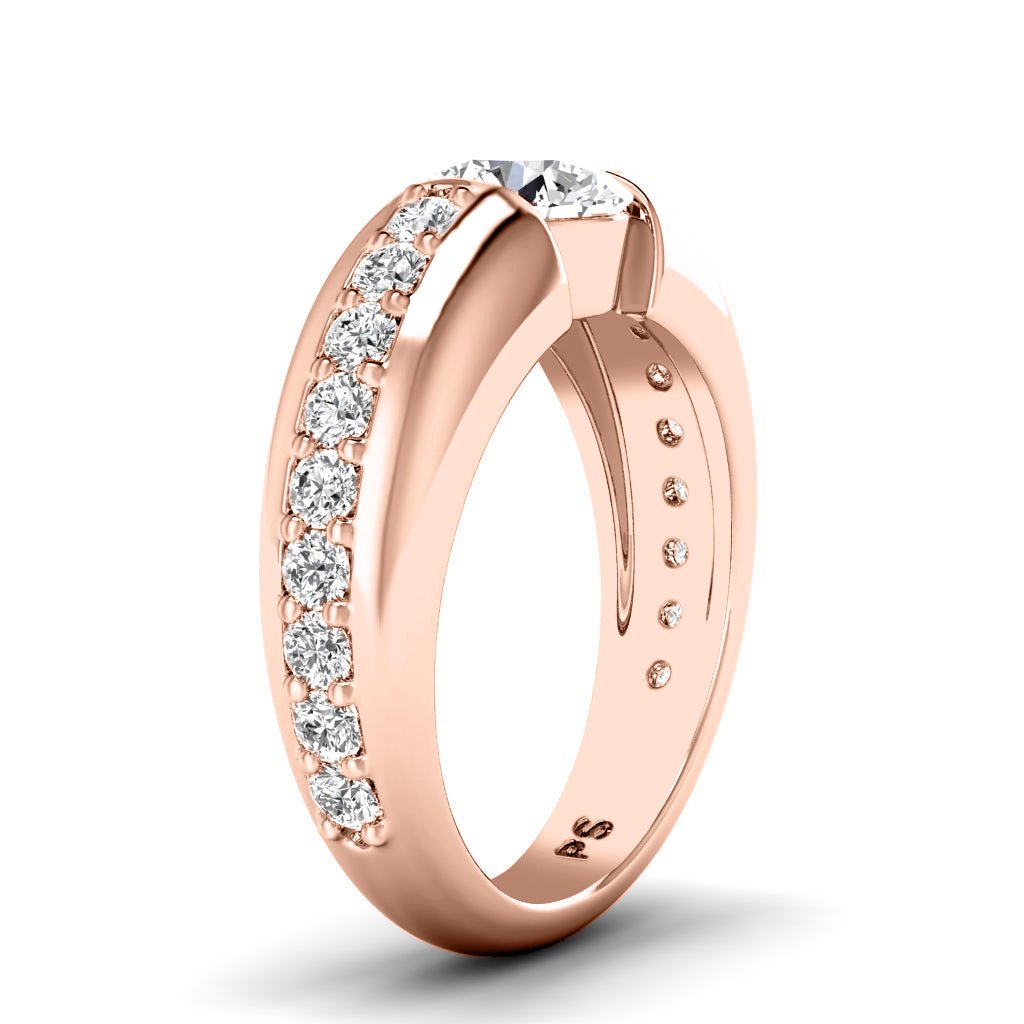 0.85-2.00 CT Round Cut Natural Diamonds - Engagement Ring